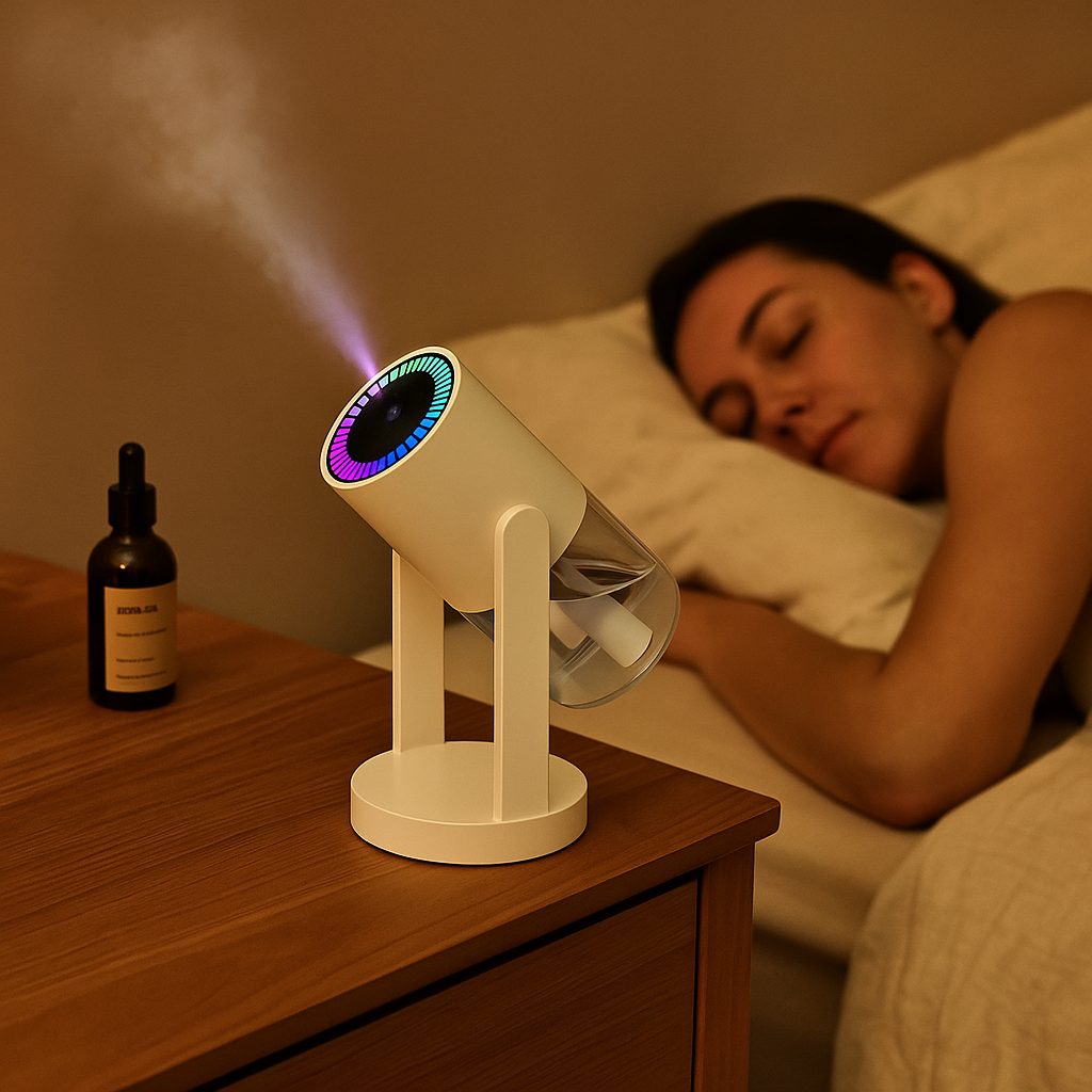 AuraMist™ – Umidificatore con Luce Proiettata RGB