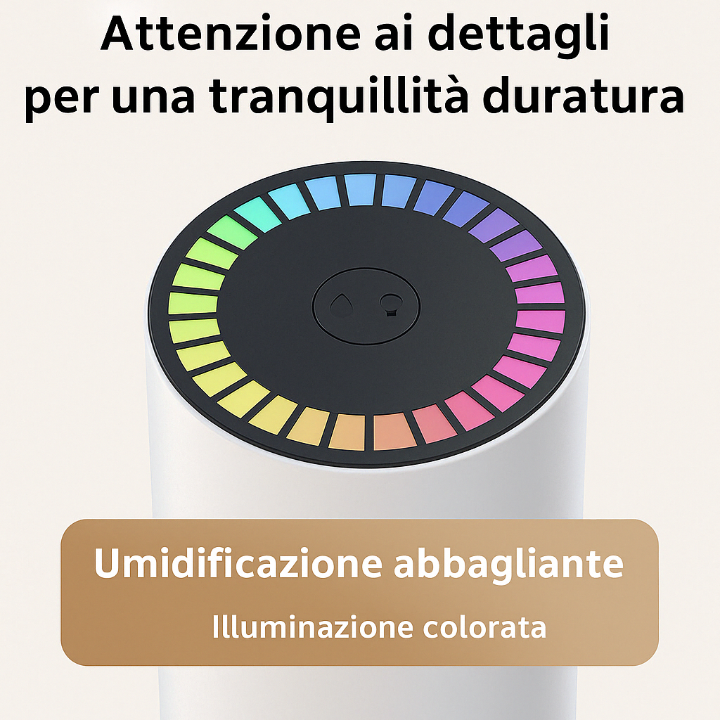 AuraMist™ – Umidificatore con Luce Proiettata RGB